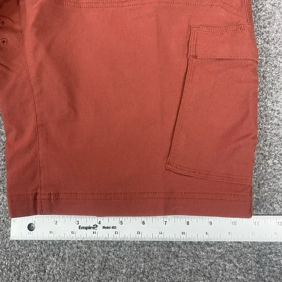 Prana Mens Zion Cargo Shorts 36 11" Inseam Orange Belted Hiking Outdoor $80 new - Picture 10 of 13
